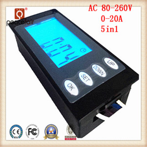 AC 20A 5in1 Voltage Current Power Energy Time Digital Meter